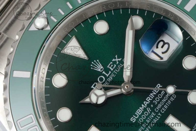 Submariner 116610 LV Green Ceramic APSF 1:1 Best Edition on SS Bracelet VR3135