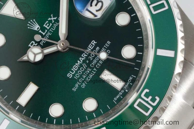Submariner 116610 LV Green Ceramic APSF 1:1 Best Edition on SS Bracelet VR3135