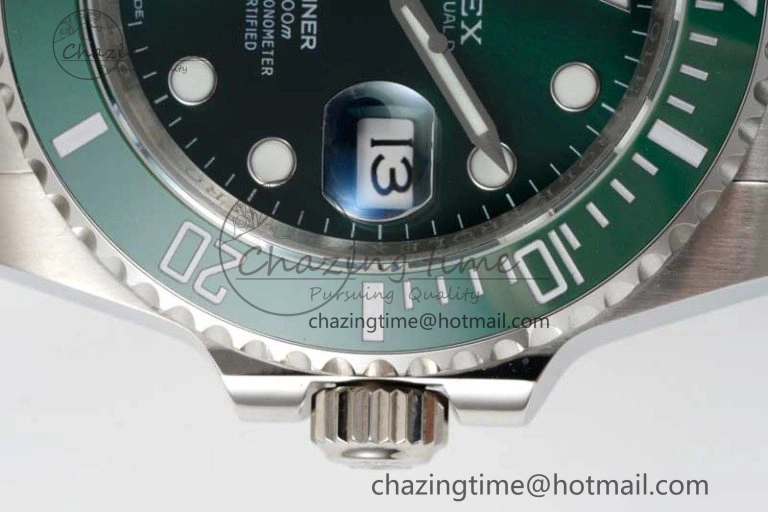 Submariner 116610 LV Green Ceramic APSF 1:1 Best Edition on SS Bracelet VR3135