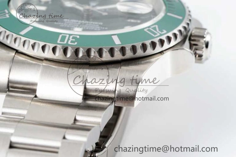 Submariner 116610 LV Green Ceramic APSF 1:1 Best Edition on SS Bracelet VR3135
