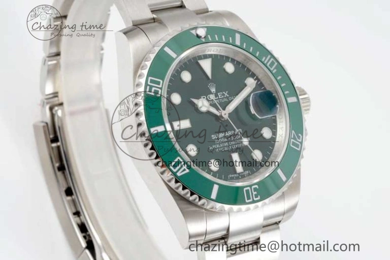 Submariner 116610 LV Green Ceramic APSF 1:1 Best Edition on SS Bracelet VR3135