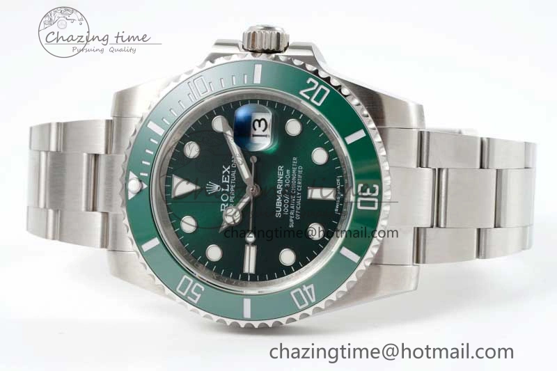 Submariner 116610 LV Green Ceramic APSF 1:1 Best Edition on SS Bracelet VR3135