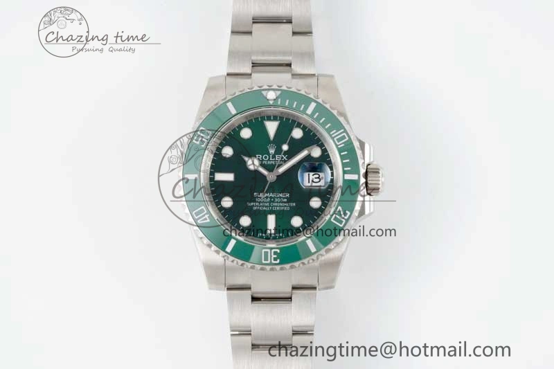 Submariner 116610 LV Green Ceramic APSF 1:1 Best Edition on SS Bracelet VR3135