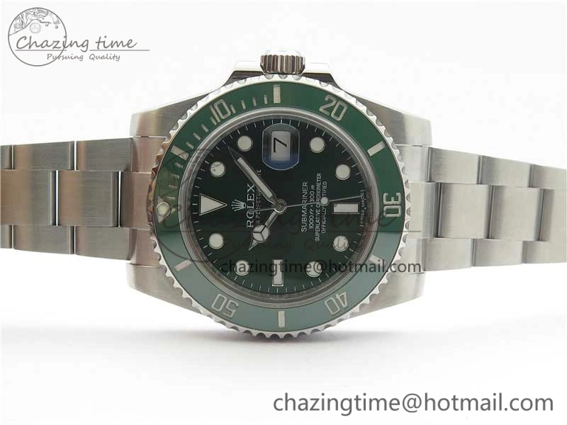 Submariner 116610 LV Green Ceramic ARF 1:1 Best Edition 904L SS Case and Bracelet A2824 V3