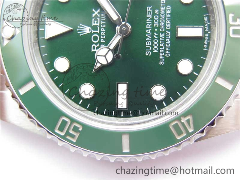 Submariner 116610 LV Green Ceramic ARF 1:1 Best Edition 904L SS Case and Bracelet A2824 V3