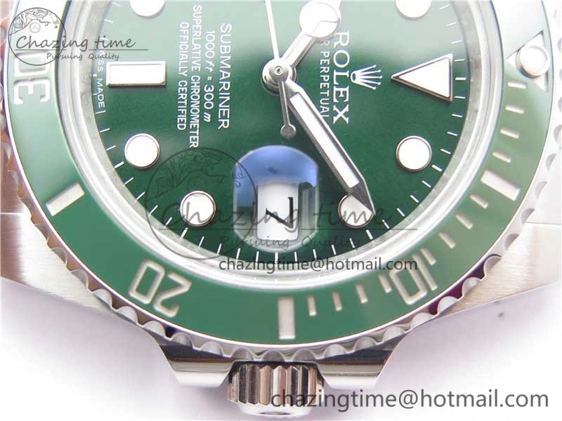 Submariner 116610 LV Green Ceramic ARF 1:1 Best Edition 904L SS Case and Bracelet A2824 V3