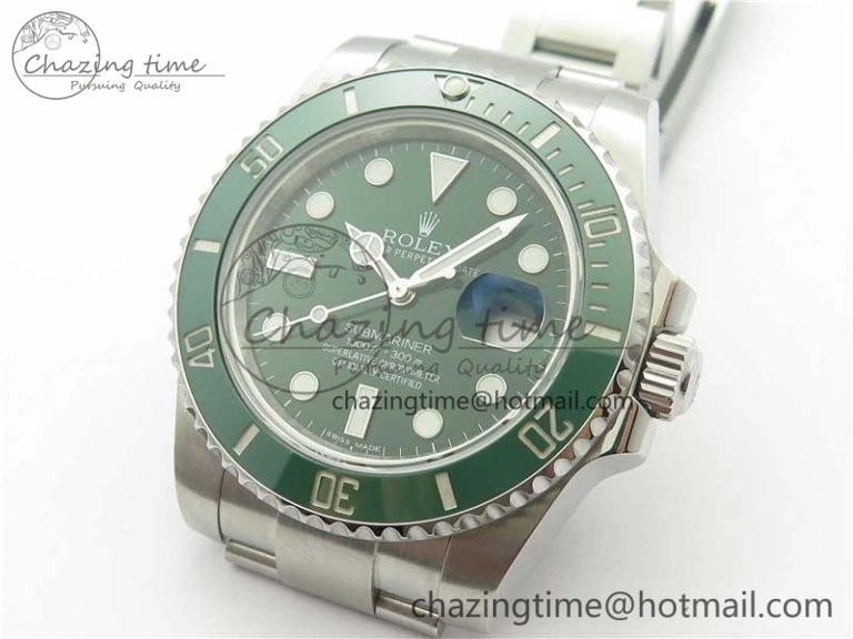 Submariner 116610 LV Green Ceramic ARF 1:1 Best Edition 904L SS Case and Bracelet A2824 V3