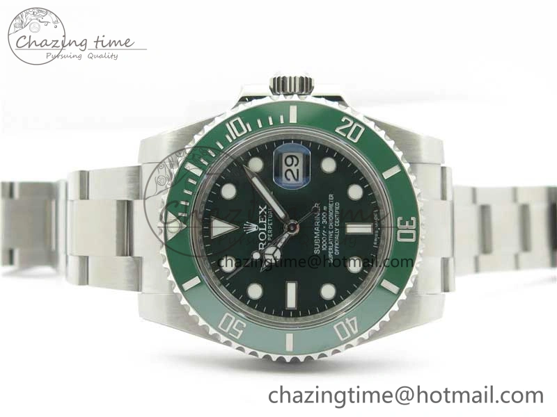 Submariner 116610 LV Green Ceramic ARF 1:1 Best Edition 904L SS Case and Bracelet A2824 V4
