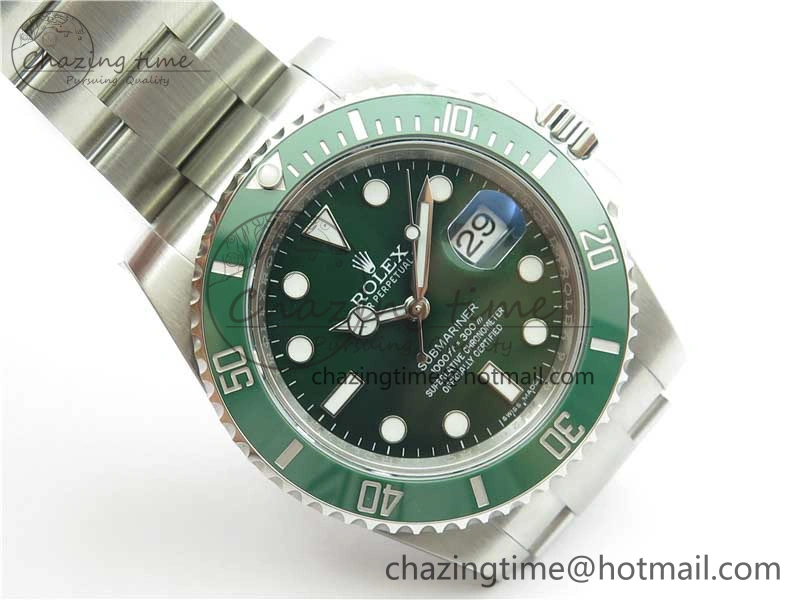 Submariner 116610 LV Green Ceramic ARF 1:1 Best Edition 904L SS Case and Bracelet A2824 V4