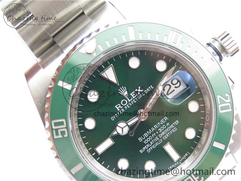 Submariner 116610 LV Green Ceramic ARF 1:1 Best Edition 904L SS Case and Bracelet A2824 V4