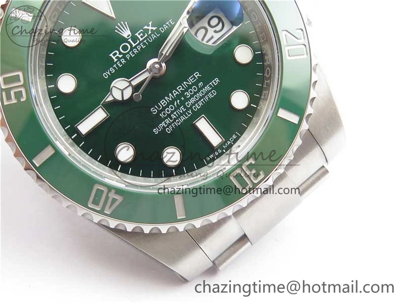 Submariner 116610 LV Green Ceramic ARF 1:1 Best Edition 904L SS Case and Bracelet A2824 V4