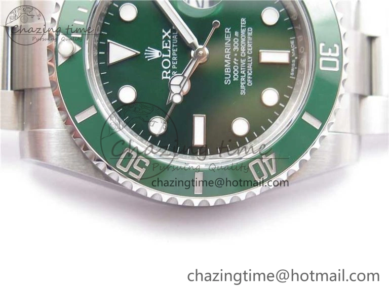 Submariner 116610 LV Green Ceramic ARF 1:1 Best Edition 904L SS Case and Bracelet A2824 V4