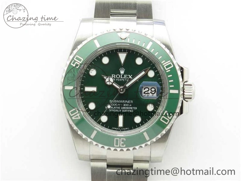 Submariner 116610 LV Green Ceramic ARF 1:1 Best Edition 904L SS Case and Bracelet A2824 V4