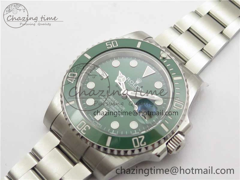 Submariner 116610 LV Green Ceramic ARF 1:1 Best Edition 904L SS Case and Bracelet A2824 V4
