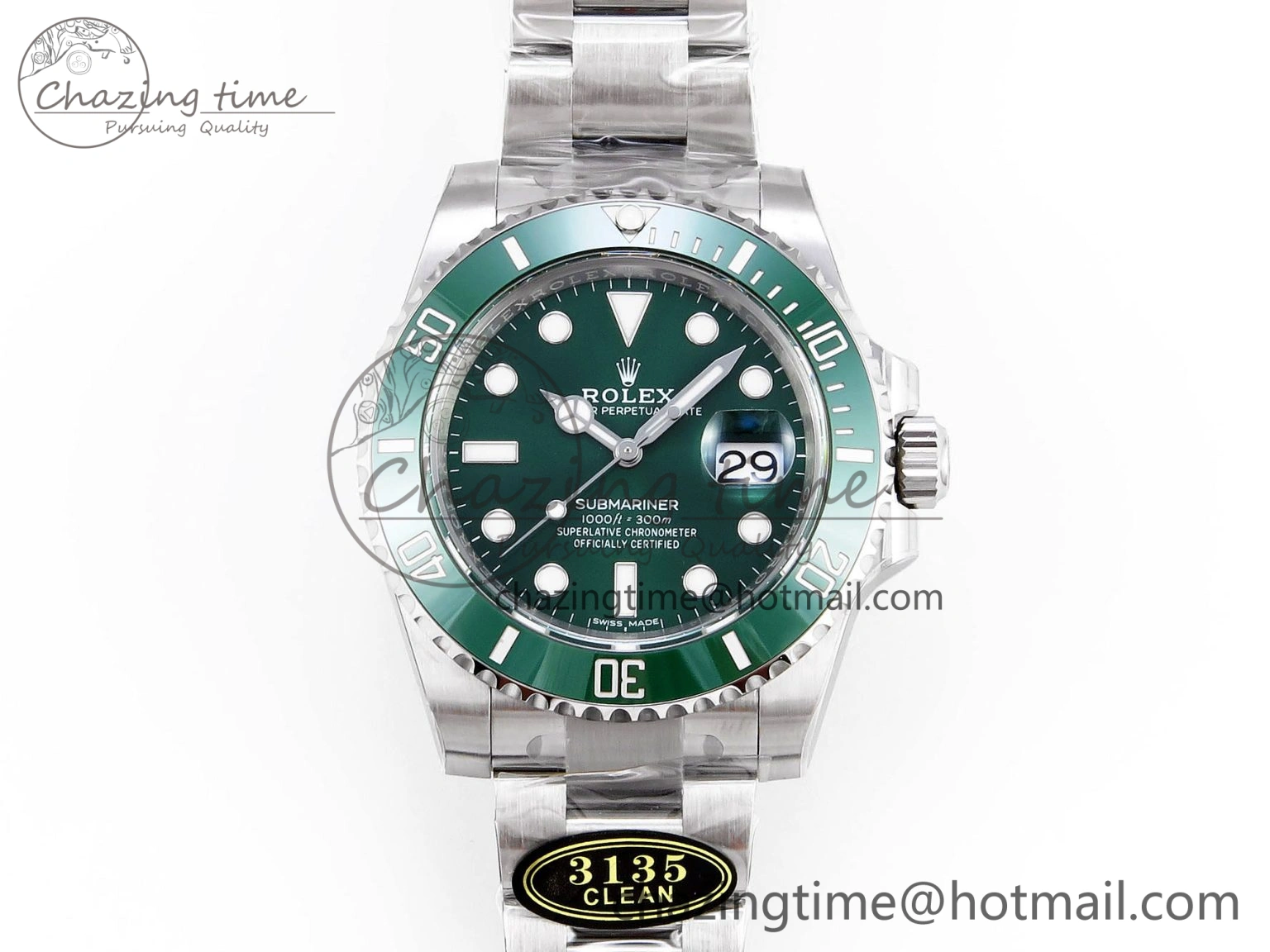 Submariner 116610 LV Green Ceramic Clean Factory 1:1 Best Edition 904L SS Case and Bracelet VS3135