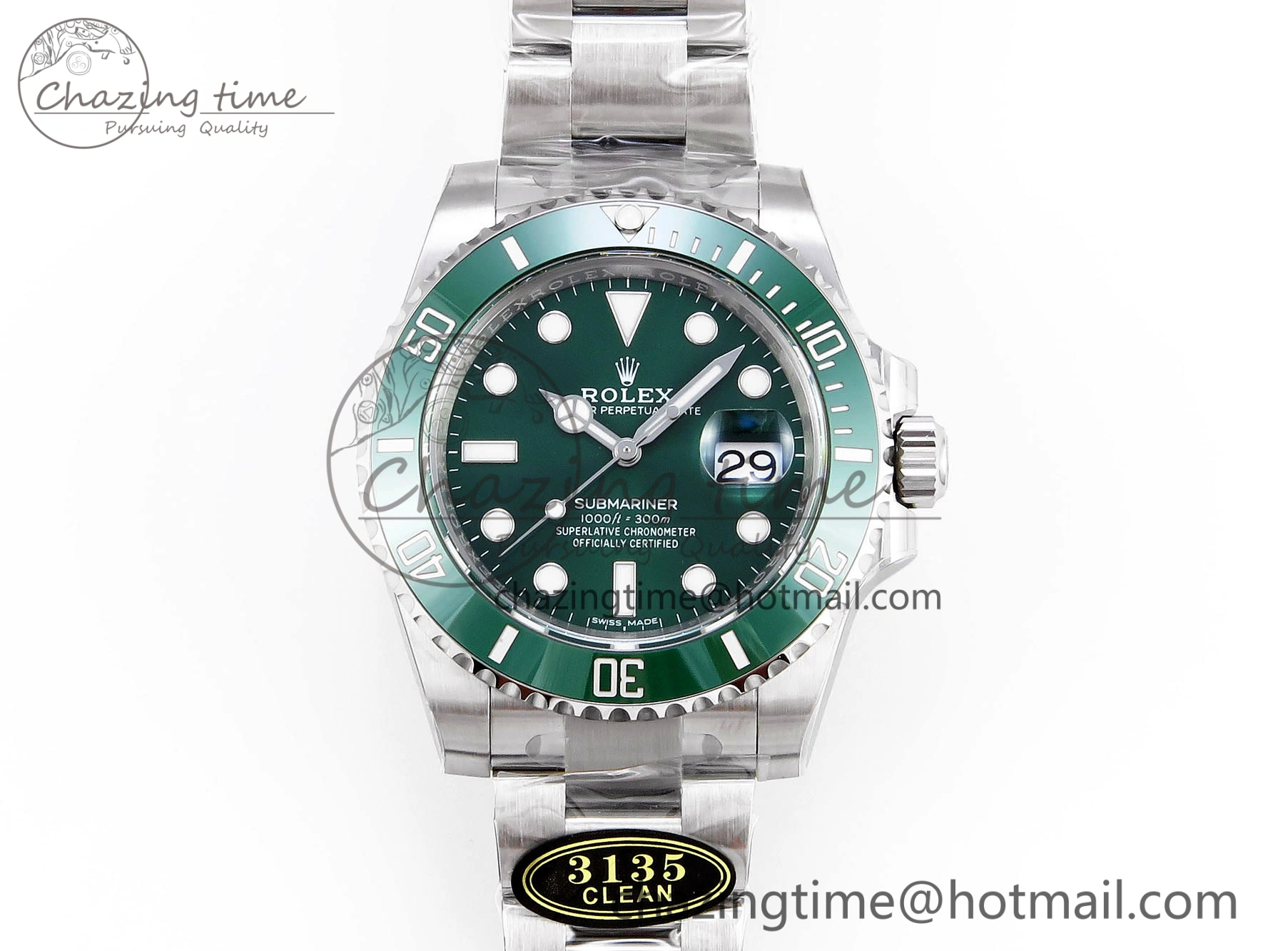 Submariner 116610 LV Green Ceramic Clean Factory 1:1 Best Edition 904L SS Case and Bracelet VS3135