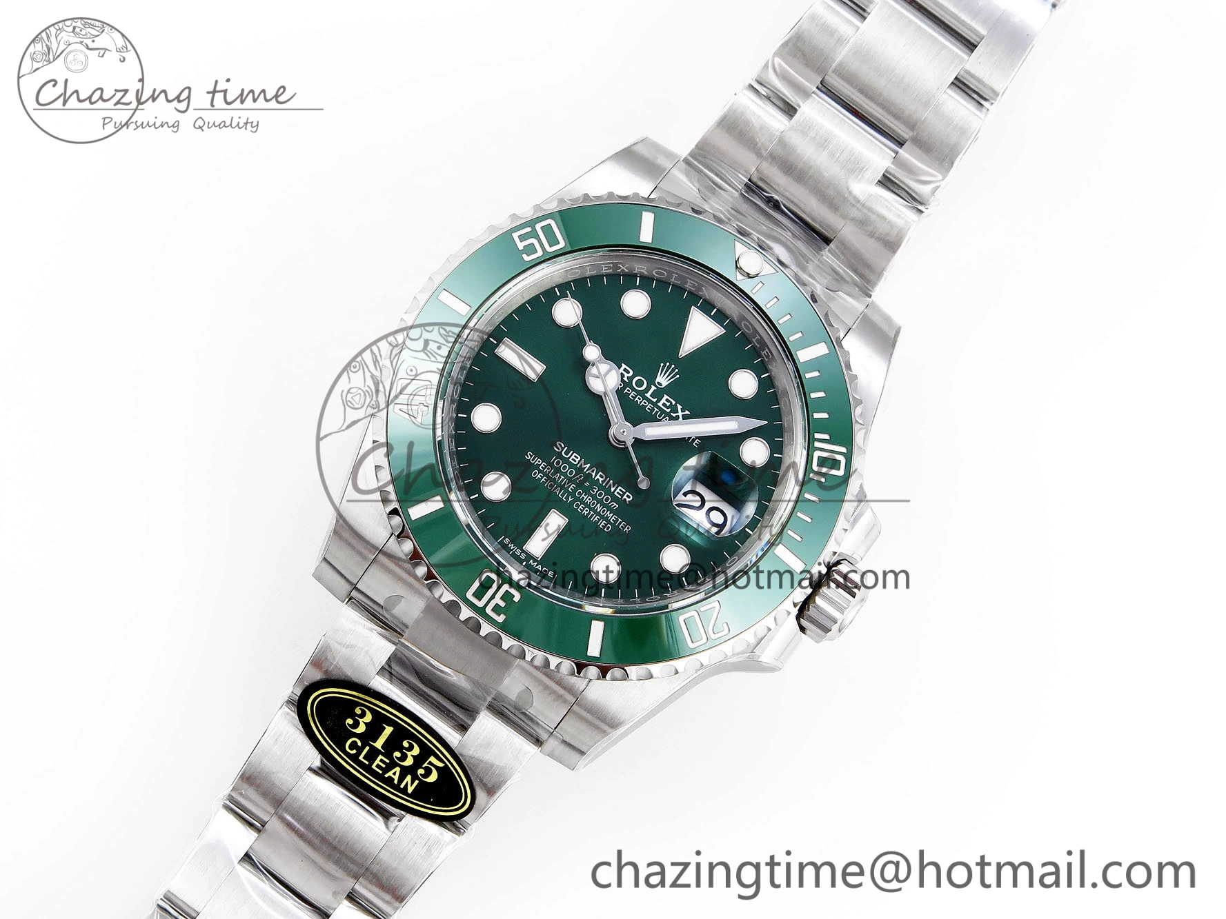 Submariner 116610 LV Green Ceramic Clean Factory 1:1 Best Edition 904L SS Case and Bracelet VS3135