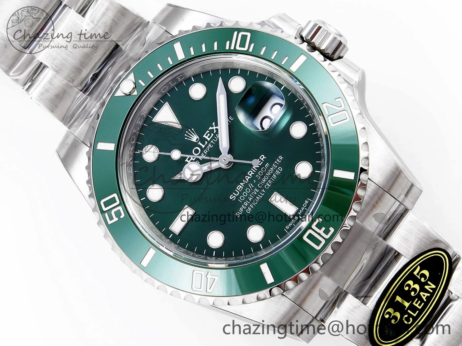 Submariner 116610 LV Green Ceramic Clean Factory 1:1 Best Edition 904L SS Case and Bracelet VS3135