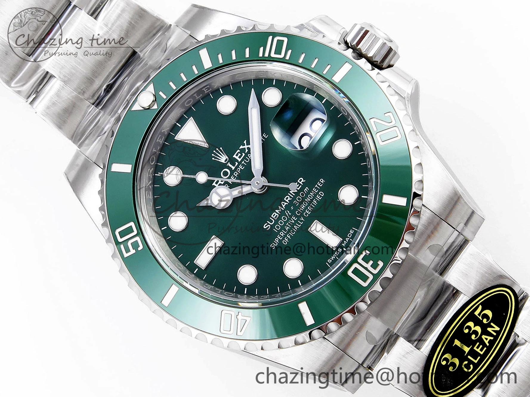 Submariner 116610 LV Green Ceramic Clean Factory 1:1 Best Edition 904L SS Case and Bracelet VS3135