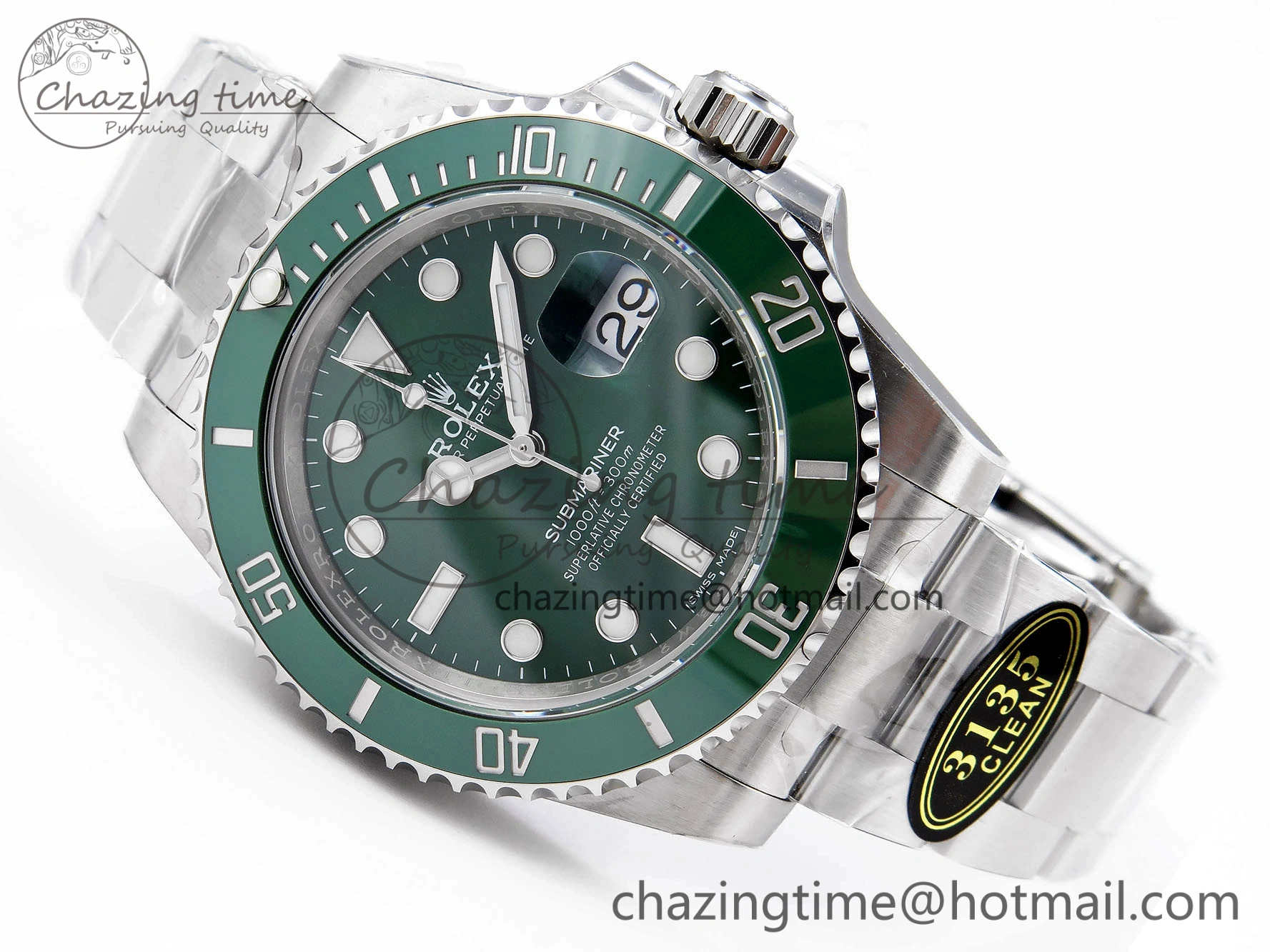 Submariner 116610 LV Green Ceramic Clean Factory 1:1 Best Edition 904L SS Case and Bracelet VS3135