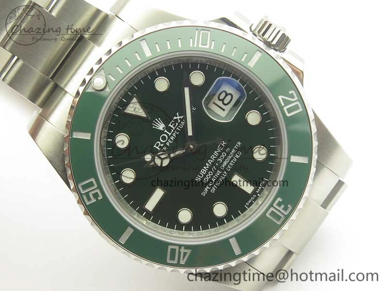 Submariner 116610 LV Green Ceramic DJF 1:1 Best Edition 904L SS Case And Bracelet SA3135