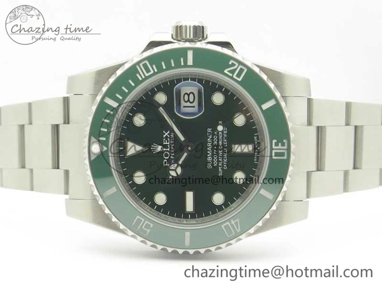 Submariner 116610 LV Green Ceramic DJF 1:1 Best Edition 904L SS Case And Bracelet SA3135