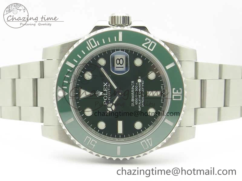 Submariner 116610 LV Green Ceramic DJF 1:1 Best Edition 904L SS Case And Bracelet SA3135