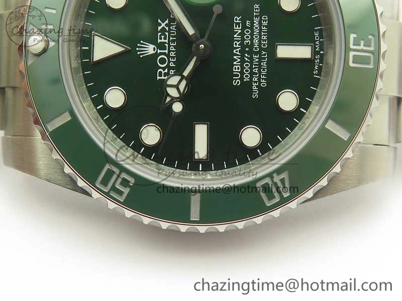 Submariner 116610 LV Green Ceramic DJF 1:1 Best Edition 904L SS Case And Bracelet SA3135