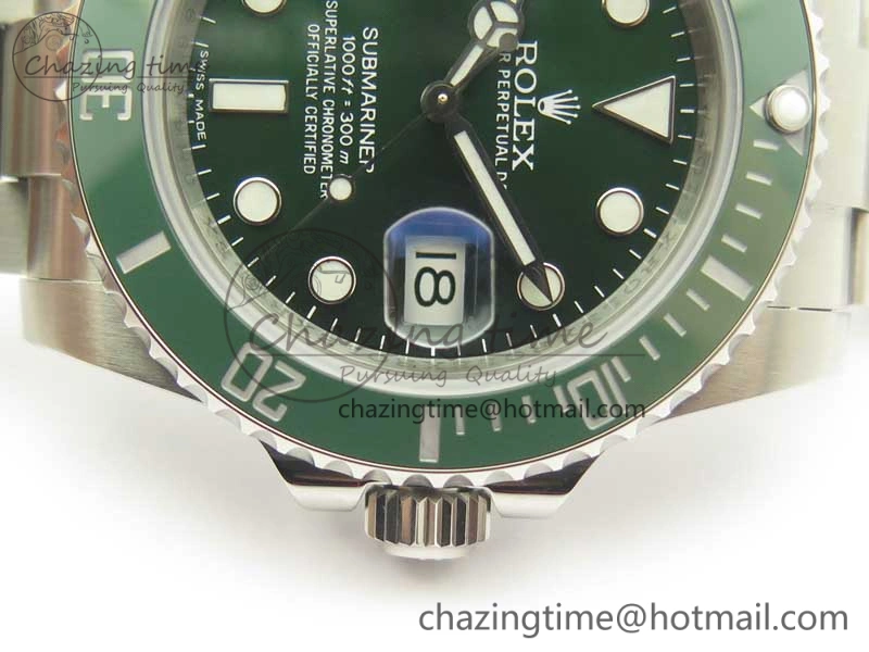 Submariner 116610 LV Green Ceramic DJF 1:1 Best Edition 904L SS Case And Bracelet SA3135