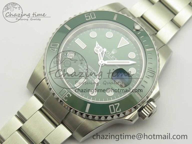 Submariner 116610 LV Green Ceramic DJF 1:1 Best Edition 904L SS Case And Bracelet SA3135