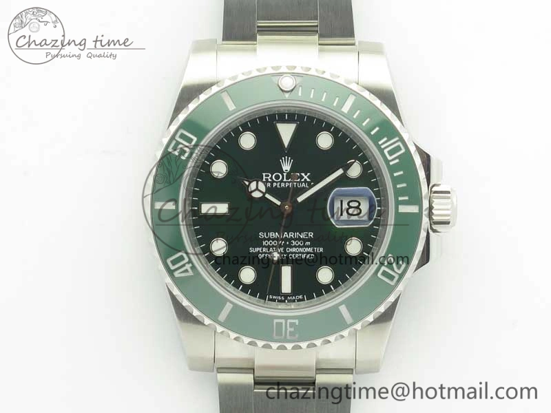 Submariner 116610 LV Green Ceramic DJF 1:1 Best Edition 904L SS Case And Bracelet SA3135