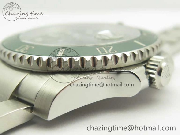 Submariner 116610 LV Green Ceramic DJF 1:1 Best Edition on SS Bracelet SA3135( Free R Cover)