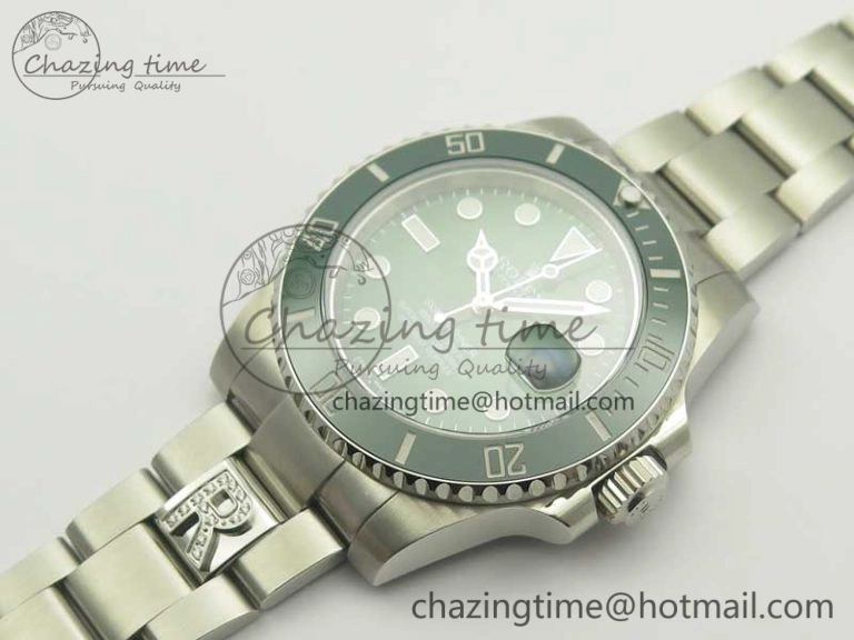 Submariner 116610 LV Green Ceramic DJF 1:1 Best Edition on SS Bracelet SA3135( Free R Cover)