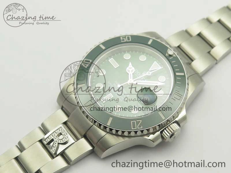 Submariner 116610 LV Green Ceramic DJF 1:1 Best Edition on SS Bracelet SA3135( Free R Cover)