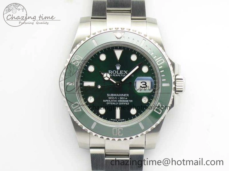Submariner 116610 LV Green Ceramic GMF 1:1 Best Edition 904L SS Case And Bracelet SA3135