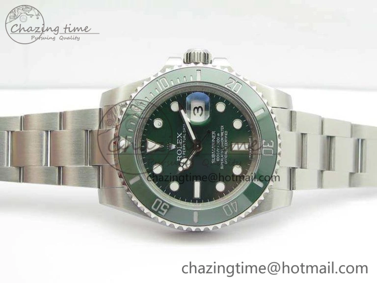 Submariner 116610 LV Green Ceramic GMF 1:1 Best Edition 904L SS Case And Bracelet SA3135