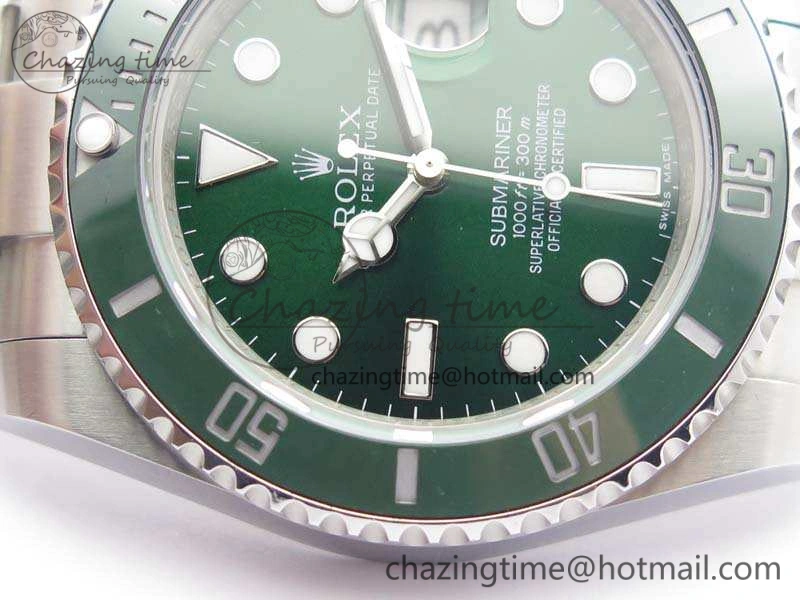 Submariner 116610 LV Green Ceramic GMF 1:1 Best Edition 904L SS Case And Bracelet SA3135