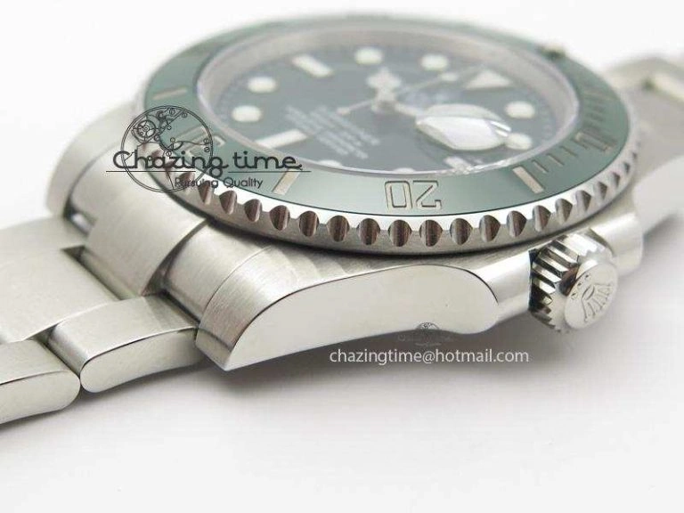 Submariner 116610 LV Green Ceramic JF 1:1 Best Edition On SS Bracelet A2836 V3