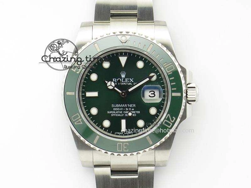 Submariner 116610 LV Green Ceramic JF 1:1 Best Edition On SS Bracelet SA3135 V3