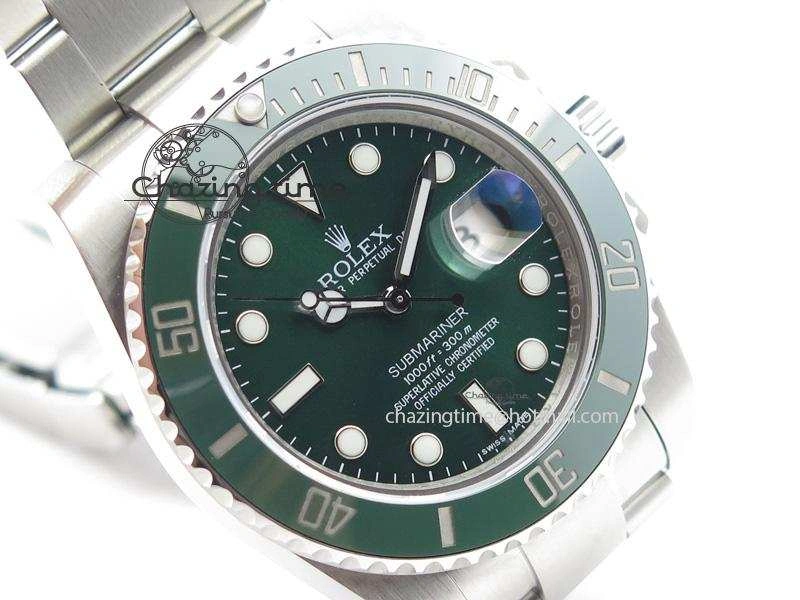 Submariner 116610 LV Green Ceramic JF 1:1 Best Edition On SS Bracelet SA3135 V3