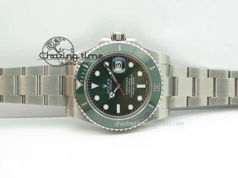Submariner 116610 LV Green Ceramic JF 1:1 Best Edition On SS Bracelet SA3135 V3
