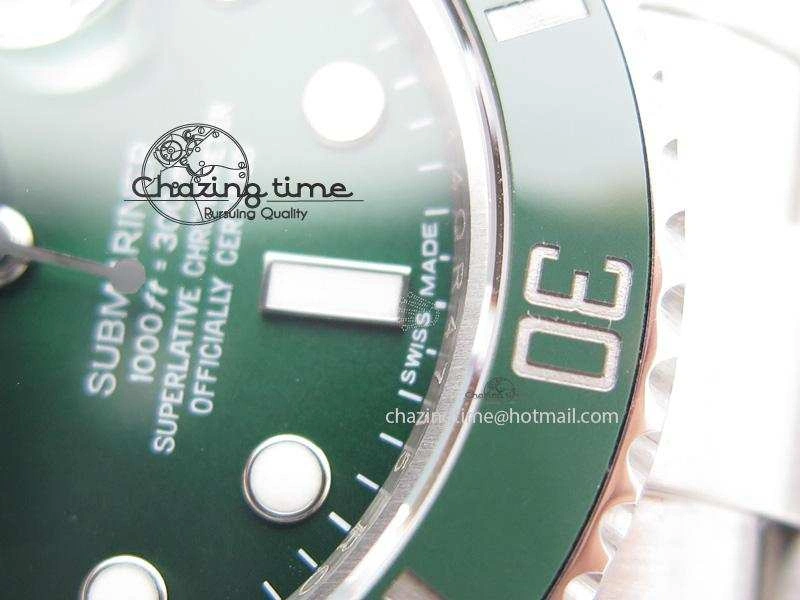 Submariner 116610 LV Green Ceramic JF 1:1 Best Edition On SS Bracelet SA3135 V3