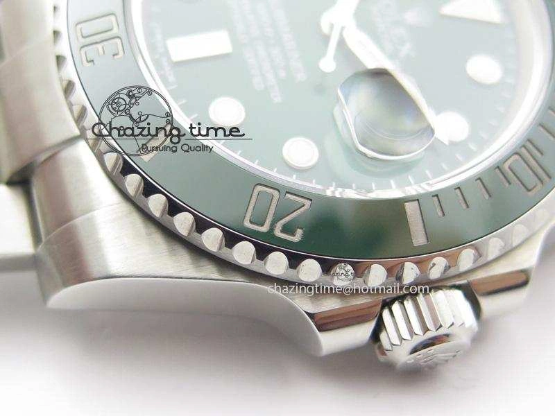 Submariner 116610 LV Green Ceramic JF 1:1 Best Edition On SS Bracelet SA3135 V3