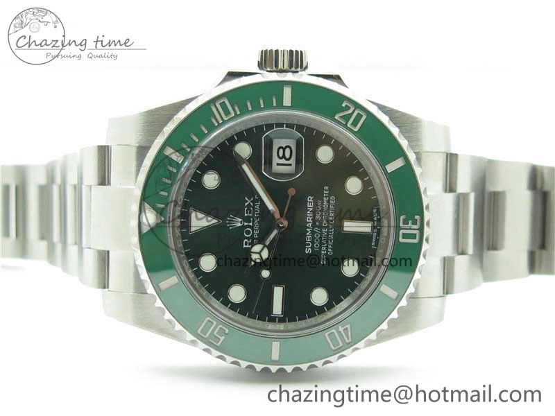 Submariner 116610 LV Green Ceramic Noob 1:1 Best Edition 904L SS Case and Bracelet A2836 V11