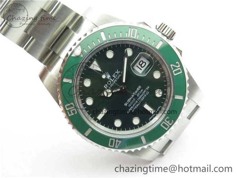 Submariner 116610 LV Green Ceramic Noob 1:1 Best Edition 904L SS Case and Bracelet A2836 V11