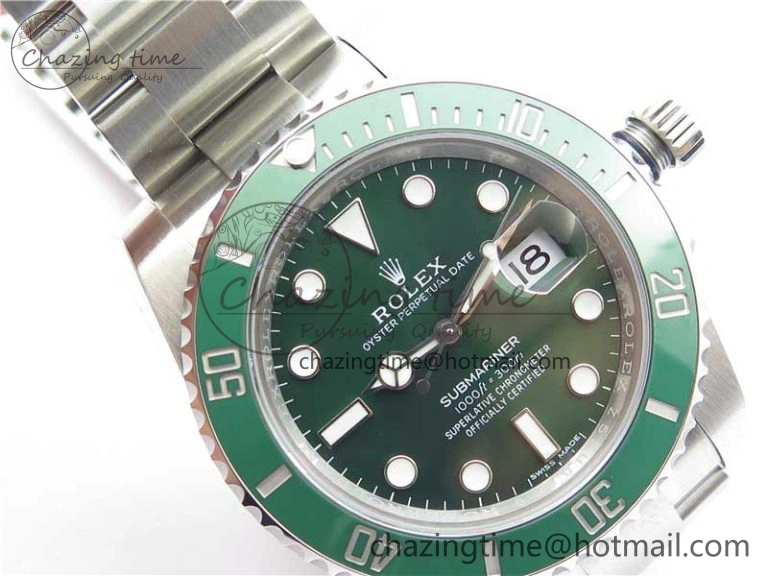 Submariner 116610 LV Green Ceramic Noob 1:1 Best Edition 904L SS Case and Bracelet A2836 V11