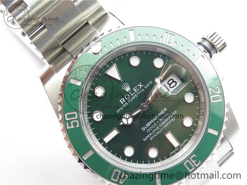 Submariner 116610 LV Green Ceramic Noob 1:1 Best Edition 904L SS Case and Bracelet A2836 V11