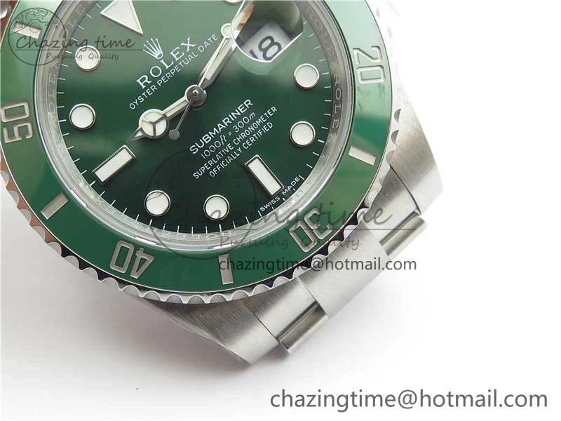 Submariner 116610 LV Green Ceramic Noob 1:1 Best Edition 904L SS Case and Bracelet A2836 V11