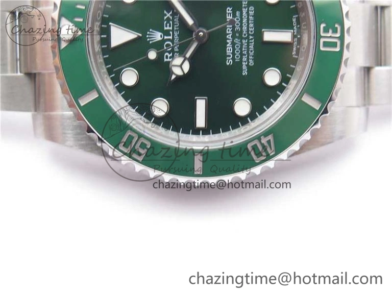 Submariner 116610 LV Green Ceramic Noob 1:1 Best Edition 904L SS Case and Bracelet A2836 V11