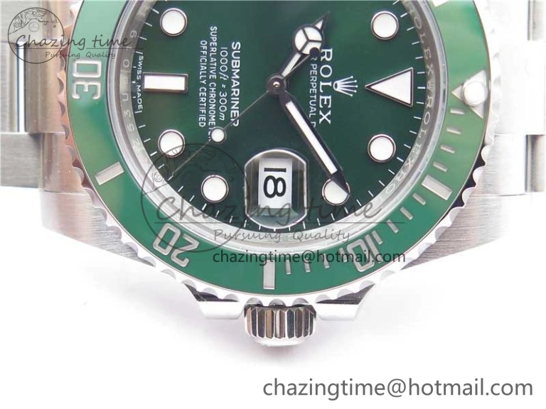 Submariner 116610 LV Green Ceramic Noob 1:1 Best Edition 904L SS Case and Bracelet A2836 V11